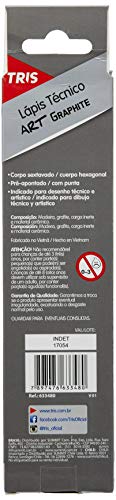 Lapis Preto Graduado Art Graphite - 8B - Cx C/12 Un - Tris