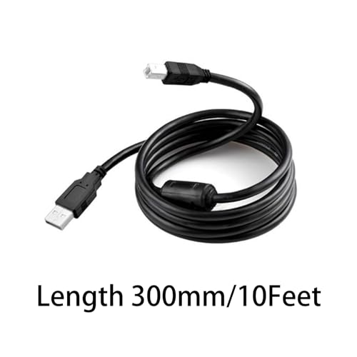 10 FT MIDI Cable for Audio Interface, Yamaha Piano Midi Keyboard, USB Microphone, Mixer, Instrument - USB Type-A to Type-B High Speed Cord