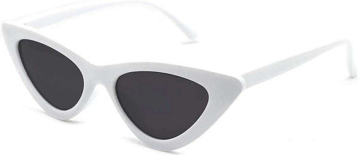 Cat-eye Sunglasses | Sports Biker Frame: White; Lens Colour: Black for Men & Women, UV Protection, Retro Driving, Stylish Fashion Frames; Wrap Around Sports Goggles-image-28