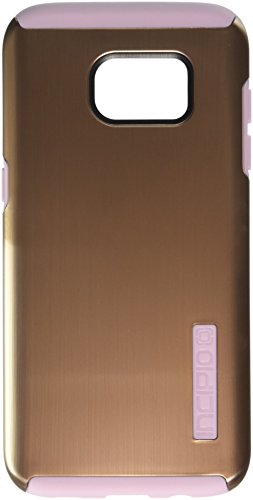 Samsung Galaxy S7 Edge case, Incipio DualPro Shine, Dual Layer Protection with Brushed Aluminum Finish Shock-Absorbing Impact-Resistant Dual-Layer Cover - Rose Gold/Pink