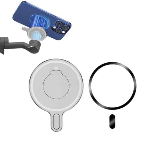 Módulo base adaptador de montaje magnético para cámara DJI Osmo Mobile 6/7P, superficie mate, ajuste de precisión de doble cara con bloqueo de ranura, incluye anillo magnético extra, portátil y