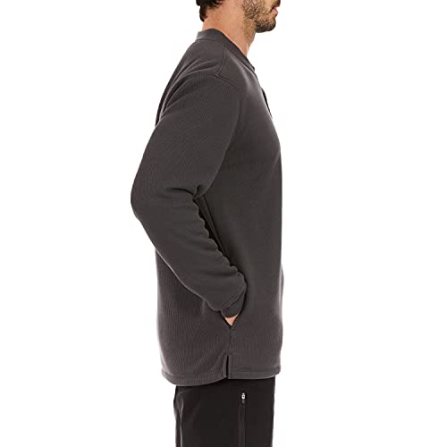 Image of Smith's Workwear Men's Sherpa Bonded Thermal Henley Pullover