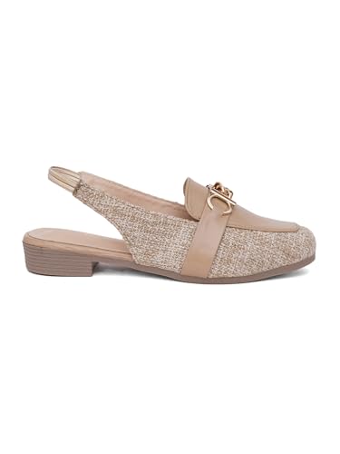 Image of TRYME Elegant Low Heel Mules for Women | Comfortable Slingback Shoes for Daily & Office Wear