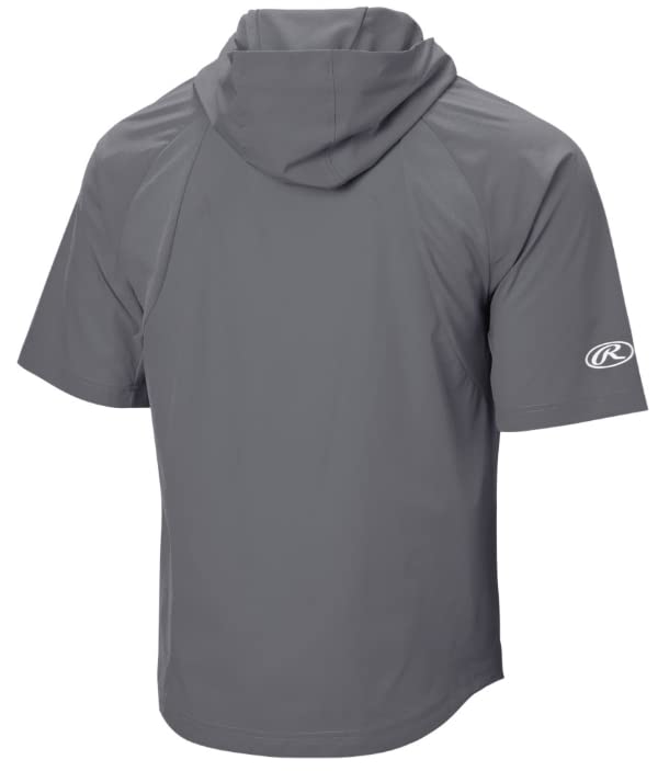 Image of Rawlings Men's Rawlings | Colorsync Short Sleeve Hooded Cage Jacket | Adult Sizes | Multiple Colors