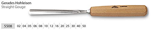 Stubai 550825 Type 8 Long/Polished Woodcarving Chisel, Grey/Beige, 25 mm - Image 3