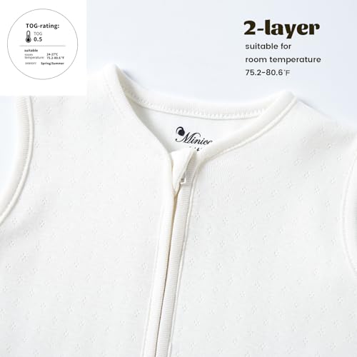 Image of Baby Organic Cotton Sleeveless Wearable Blanket for Summer 0-6 Months