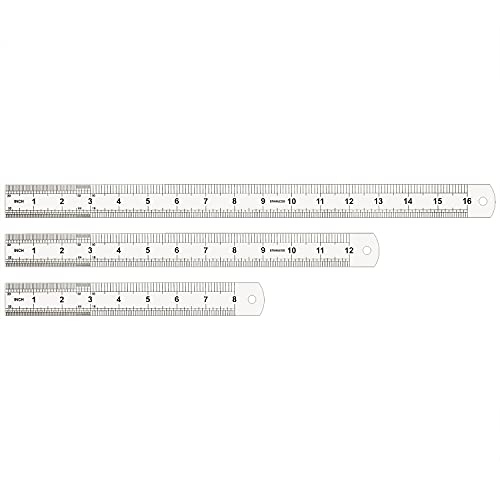 Set of 3 Stainless Steel Ruler 20 cm, 30 cm, 40 cm - Image 3