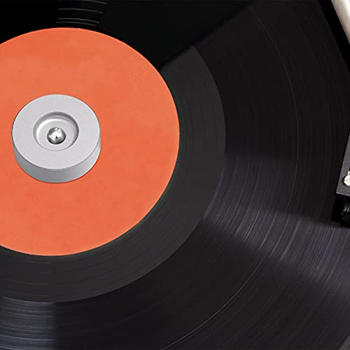 Image of Frienda 45 Record Adapter for Turntable 7 Inch Vinyl Aluminum Dome,Silver