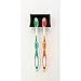 Camco A Pop-A-Toothbrush Wall Mounted Holder With Germ Protecting Cover, Perfect For Traveling, Dorm Bathrooms and More, Holds 2 Toothbrushes- (Black) (57202)
