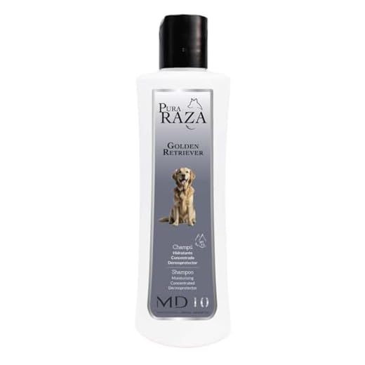 Champú para Golden Retriever - Champú para Perros Hidratante y Dermoprotector Vitamina D-Pantenol - Activos Desenredantes - Aspecto Sedoso - Vegano - Fabricado en España - 750ml - MD-10 COLLECTION