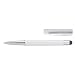 Produktbild ONLINE 31122/3D - Metall-Kugelschreiber Stylus Pen White, mit Großraummine, blauschreibend, mit Stylus Tip für Touchscreens, weiß