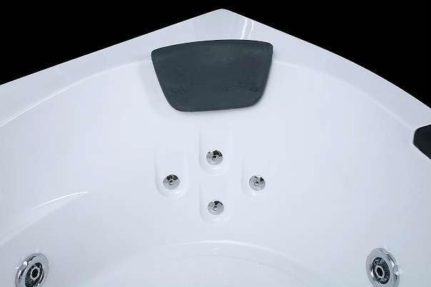 Whirlpool Milano 140x140 cm – wanna z hydromasażem dla 2 osób, 14 hydrodysz, 8 dysz powietrznych, LED, Bluetooth, ogrzewanie, dezynfekcja ozonowa, akryl