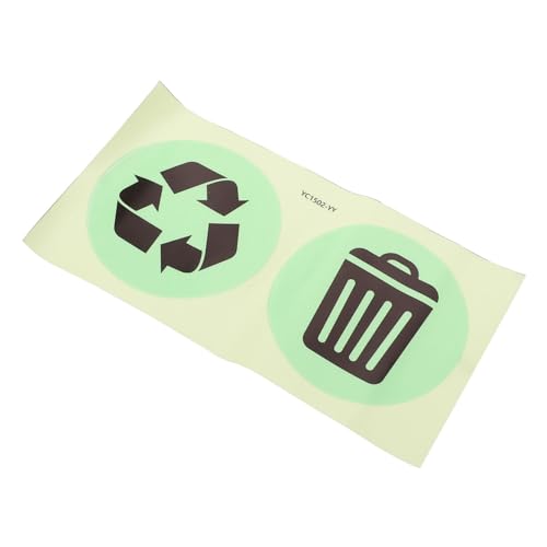 OFFSCH 1sheet Trash Can Stickers Dark Recycling Labels for Easy Waste Sorting Design for Indoor and Outdoor Use for Bins and Garbage Cans