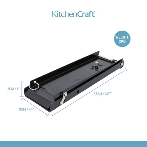 KitchenCraft Dosenpresse, fußbetätigt für Dosen und stabile Dosen, klappbar und verschließbar, 12 x 16 cm