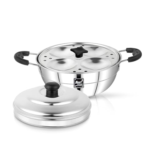 Next Future Idli Steamer Stainless Steel 2 Plate | 8 idlis | Idli...