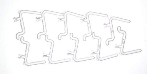 JSP Manufacturing Plastic White L Style Pegboard Hooks Garage Tool Storage fits 1/4
