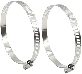 Hose Clips,Hose Clamp,2pcs Jubilee Clips Steel Duct Clamps Worm Gear Adjustable Large Size Stainless Steel 2 Pack Pipe Clips Worm Drive Clamp Assorted for Securing Hose Connections (91-114mm)