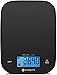 Etekcity Bilance da cucina, Bilance digitali da cucina con ampio display LCD retroilluminato, 5 kg/11 lb, Bilance da cucina con funzione Tara, Archiviazione compatta per uso domestico ufficio, Nero