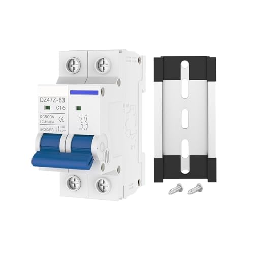 Disjoncteur bipolaire 63A 500V magnéto-thermique pour rail DIN