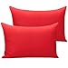 NTBAY 2 Pack Microfiber 14 x 20 Inches Toddler Pillowcases, Super Soft Travel Kids Pillow Cases with Envelope Closure, 14â€ x 20â€ Fits Pillows Sized 12â€ x 16â€ 13â€ x 18â€ 14â€ x 19â€, Red