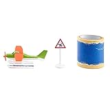 Detailliertes Spielzeugmodell eines Wasserflugzeugs zum Spielen und Sammeln, Inkl. Verkehrsschild 