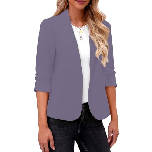 Blazers for Women Business Casual Work Office Lightweight Long Sleeve Open Front Suit Jackets3