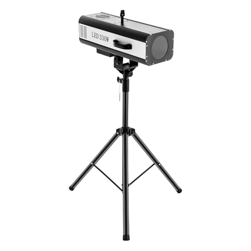 330W LED Stage Follow Spot with Stand, 98.4ft Muti-Color Manual Control Follow Spotlight Six Colors Spot Focused Lamp Professional Performance Lights for Event Theater Disco Party Show US Stock