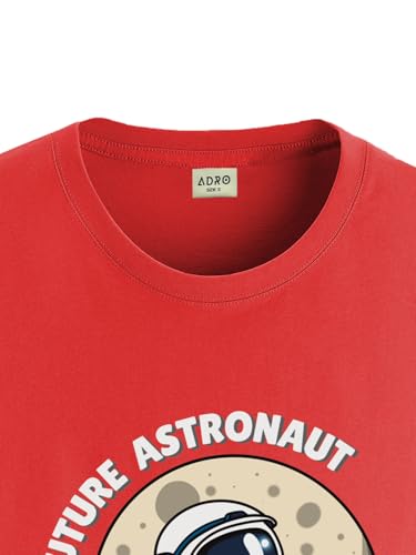 Image of ADRO T Shirts for Boys & Girls | Astronaut Printed T-Shirt | Ages 3-14 | 100% Cotton Round Neck Tshirt for Boys
