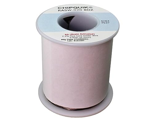 Image of Chip Quik RASW.020 8OZ Solder Wire 63 /37 Tin /Lead Rosin Activated .020 1 /2lb