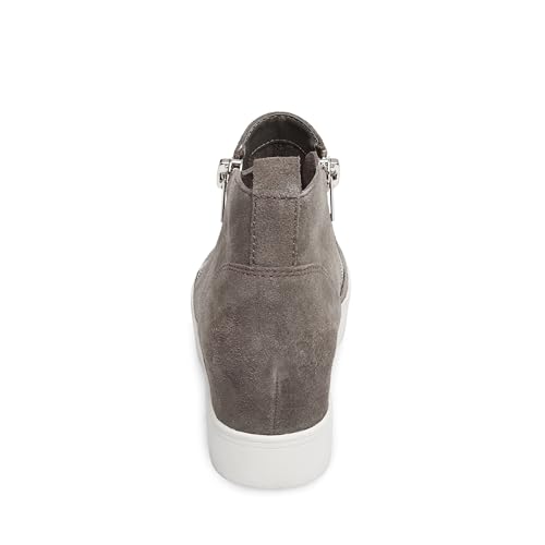 Steve Madden Women's Wedgie Sneaker, Grey Suede, 7.5