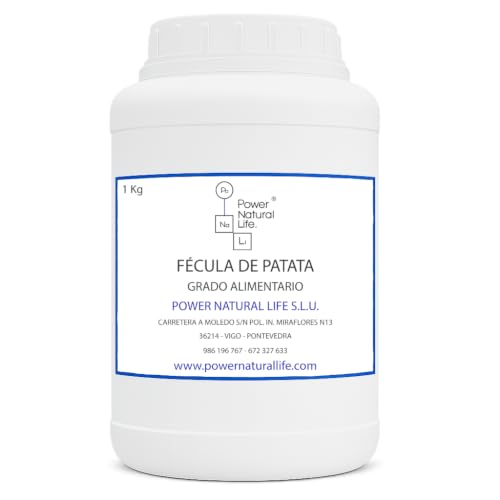Fécula de Patata en Polvo | Power Natural Life | Bote 1 Kg | Espesante y Texturizante | Salsas, Sopas, Panadería y Repostería