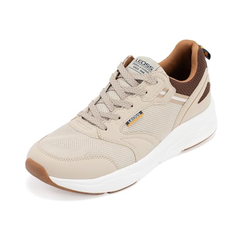 LEOSS ORIGINAL Zapatillas Hombre Casuales Zapatos Hombre Verano Transpirables MLE250480-8 (Caqui 42 EU)
