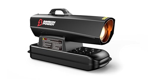 Bimson Power 20kW Diesel Space Heater 70 000 BTU Kerosene Industrial Heater Portable Electric Blow Heater Alternative for Garage Workshop Shed Greenhouse Adjustable Thermostat 3 Year Warranty