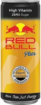 Image of RedBull Plus Energy Drink 250ml (Pack of 12 Cans X 250ml Each) Imported.