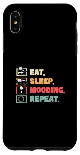 Eat Sleep Mooding Repeat Funny Panda Mode �W���C�A���g�p���_���D�� �X�}�z�P�[�X iPhone XS Max �p