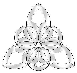 Celtic Tri-Circle Bevel Cluster
