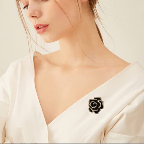 Image of Lavender flower brooch crystal rhinestone tulip brooch elegant accessories jewelry women brooches and pins fashion jewelry wedding flowers lapel pin