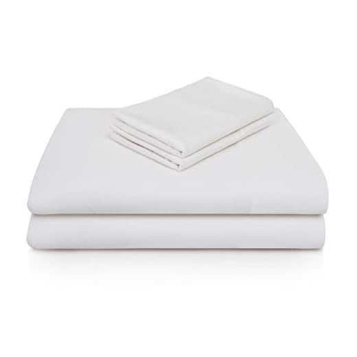 MALOUF 100% Rayon from Bamboo Sheet Set, Queen, White