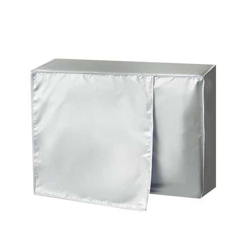 Doyime エアコン室外機カバー エアコンカバー 室外機用 室外機カバー 保護カバー 日焼け止め 汚れ防止 劣化防止 日よけ 遮熱保護 防水 防塵 取り外し不要 簡単脱着 雨 雪対策 凍結防止 遮熱 省エネ (75×26×57cm)