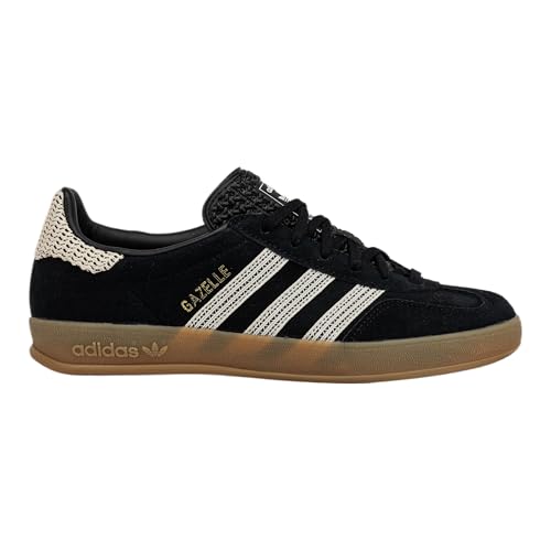 adidas Gazelle Indoor Womens Lifestyle Shoes (Black/Beige/Gum)