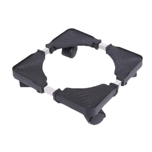 Support de réfrigérateur noir base universelle à roulettes réglable pour machine à laver