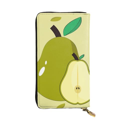 Leather Wallet - Stylish and Durable Wallet for Women with Multiple Compartments and Zipper Design cartoon pear Picture