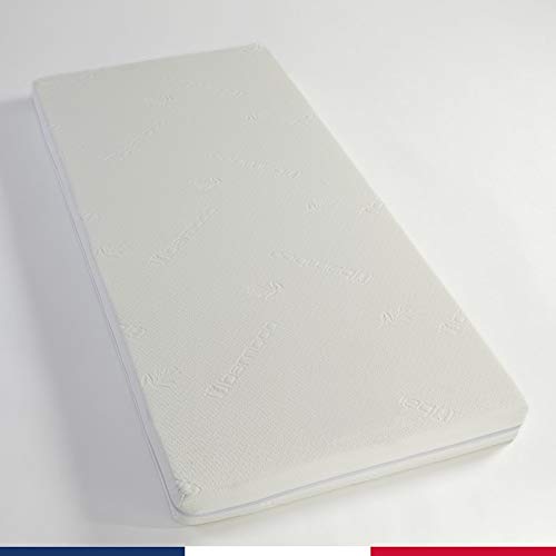 Atelier de Morphée Matelas 80x160 déhoussable antibactérien 12cm Made in France