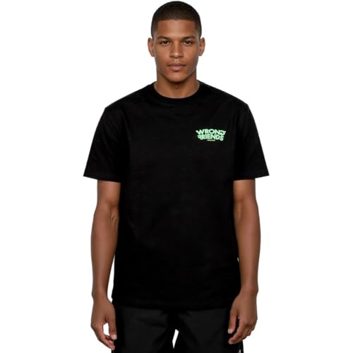 T-Shirt Homme Dinan en coton col rond uni noir coupe ajustée