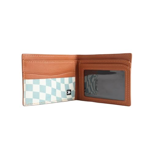 Thread Wallets Cash Bifold Wallet – Slim Vegan Leather Wallet for Men & Women with Clear ID Window, Card Organizer, and Cash Pocket (Jupiter Aqua)