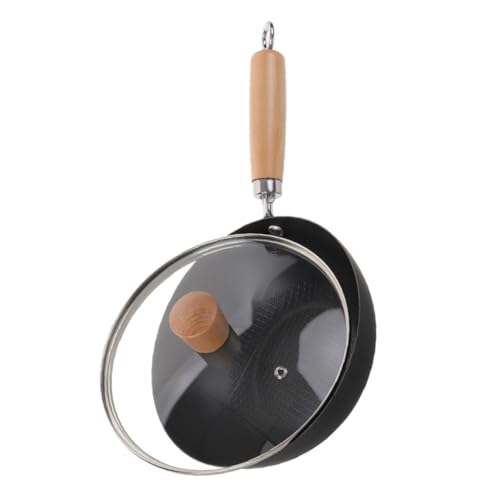 Sartén Wok de Hierro Fundido con Tapa y Mango de Madera miniatura 1
