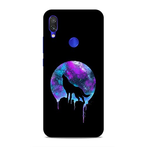 Image of Printed Mobile Back Hard Case Cover for Redmi Note 7 / 7S / 7 Pro | Wolf, Black Shadow, Multi Stars, Colourful sky-2181
