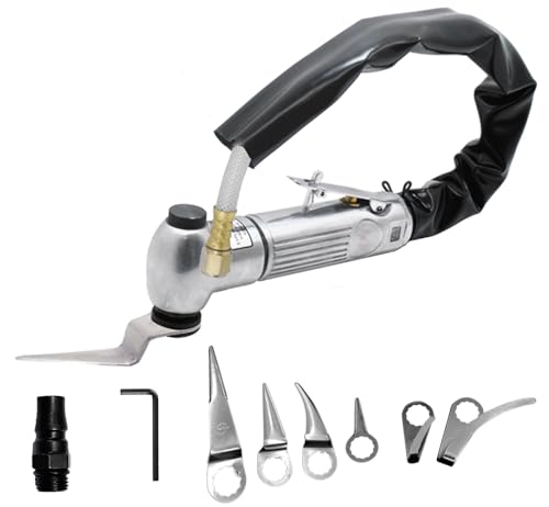 RQG Pneumatic Windshield Removal Tool, Auto Glass Windshield Removal Tool Kit, Car Window Seal Glass Glue Sealant Remover, 6pcs Glass Removal Blades