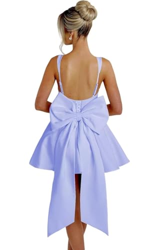 Corset Homecoming Dresses Satin Short Prom Cocktail Pary Dresses with Bow2