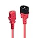 Lindy IEC extension cable, red, 0.5 m